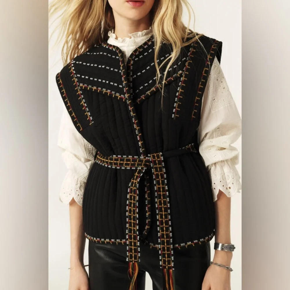 Ba&sh Clevie Sleeveless Jacket Women’s Size 2 - Picture 14 of 16